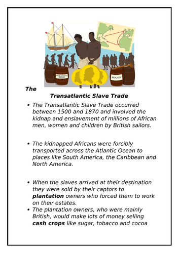 An Introduction to the Transatlantic Slave Trade KS3 History Lesson