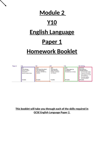 language paper 1 homework