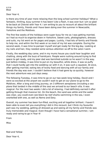 Wagoll recount - Summer Holiday with comprehension/reading vipers ...