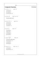 Composite Functions worksheets | Teaching Resources