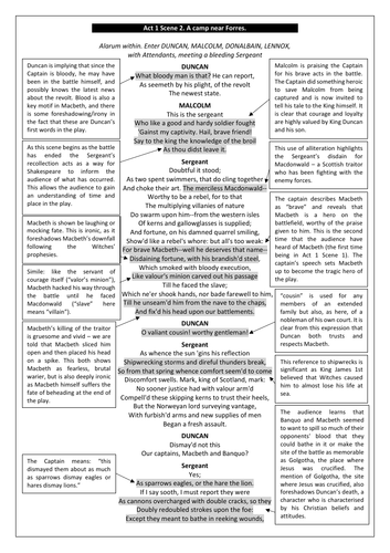 Macbeth Act 1 Scene 2 Annotated | Teaching Resources