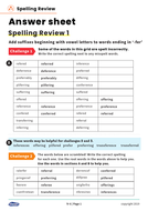 year 6 spelling revision worksheet teaching resources