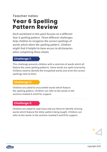 year 6 spelling revision worksheet teaching resources