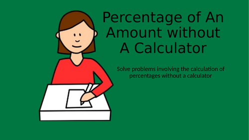 New Functional Skills Maths -Percentage of Amounts FULL LESSON-non calculator