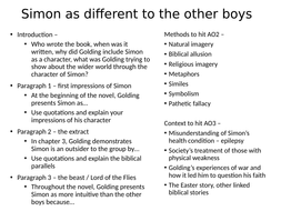 Gcse Lord Of The Flies Sow Fully Resourced Teaching Resources