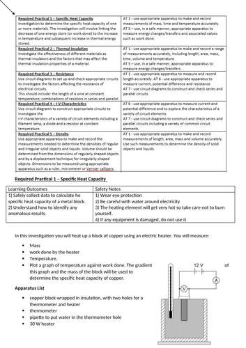 AQA GCSE Physics Required Practicals Paper 1 | Teaching Resources