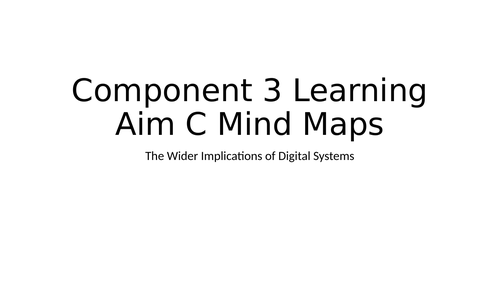 BTEC DIT Component 3 Learning Aim C Mind Maps