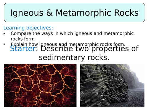 KS3 ~ Year 8 ~ Igneous & Metamorphic Rock