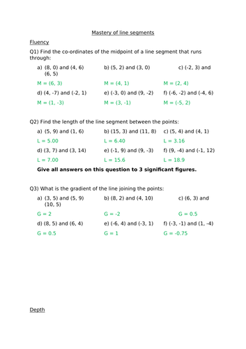 Line Segments Worksheet | Teaching Resources