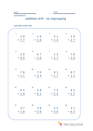 Two Digit Addition With And Without Regrouping Set Of 3 Teaching Resources