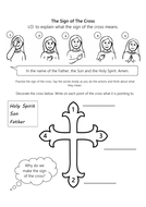 RE The Sign of The Cross Worksheet for KS1/EYFS Catholic | Teaching ...