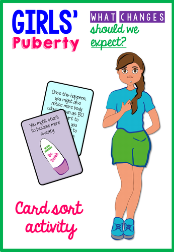 Girls Puberty Card Sort Teaching Resources 4298