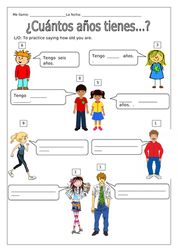 How old are you ? worksheet