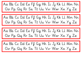 pre cursive alphabet strips teaching resources