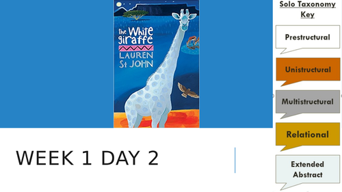 The White Giraffe Year 5 Reading 4 Weeks Teaching Resources
