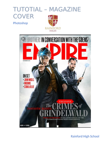 BTEC Digital Media Level 2 Comp 2 Photoshop tutorial Full Magazine ...