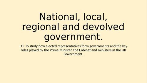 Devolved Government | Teaching Resources