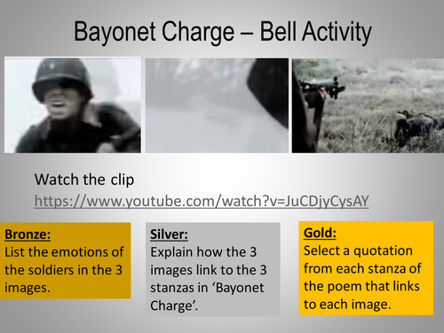 Bayonet charge lesson and grade 9 comparison response