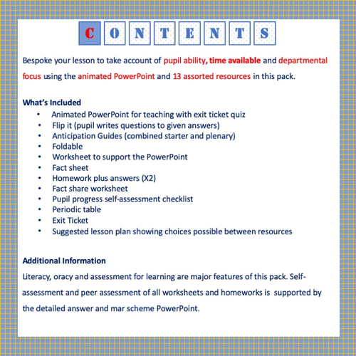 Chemistry - Atoms and Molecules Explained KS3 | Teaching Resources