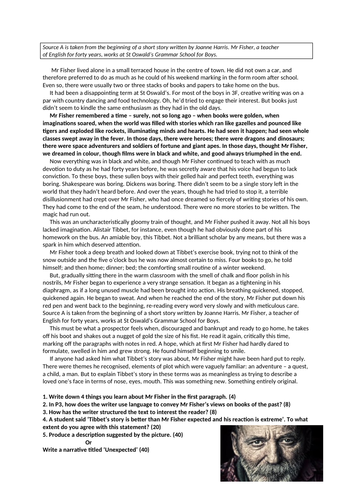 Aqa Paper 1 Walk Through Teaching Resources