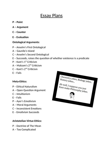 philosophy a level essay structure