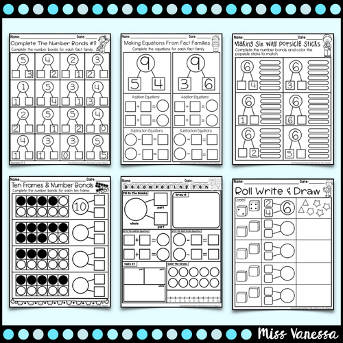 composing and decomposing numbers 0 10 worksheets teaching resources