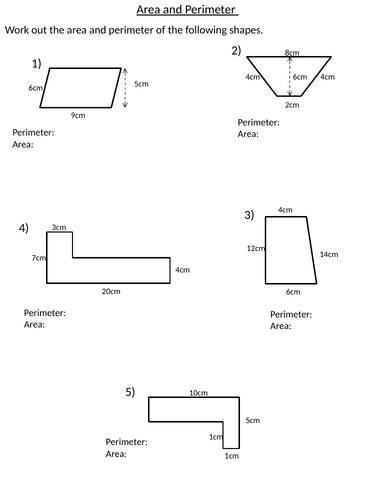 Area and Perimeter | Teaching Resources