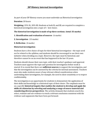 Ib History Ia Reflection Example