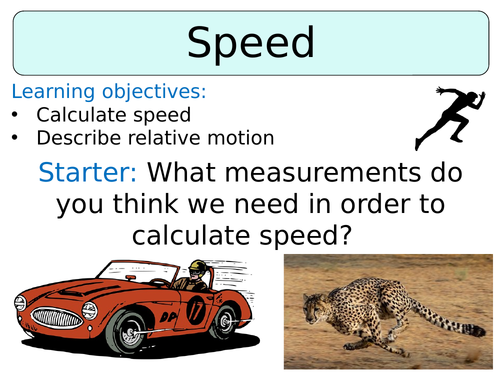 KS3 ~ Year 8 ~ Speed