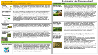 GCSE Edexcel A Topic 3 Ecosystems Case Study Knowledge Organiser ...