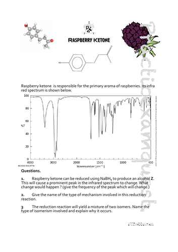 Raspberry ketone: Practicexamquest