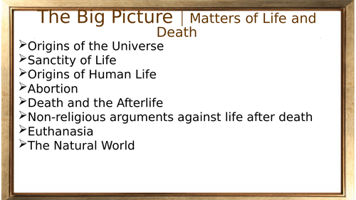 Edexcel GCSE (9-1) Religious Studies Spec B - Matters of Life and Death. Section 4.