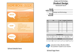 design and technology homework booklet