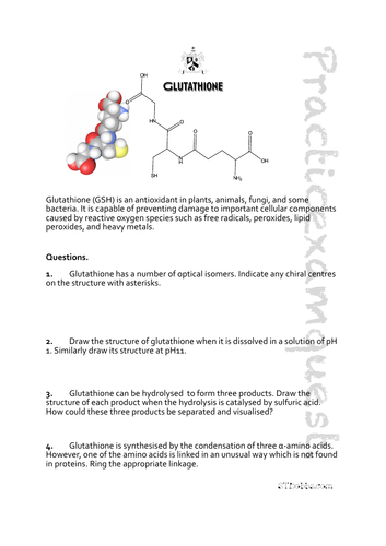 Glutathione: Practicexamquest