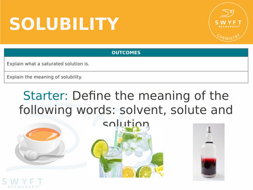 KS3 ~ Year 8 ~ Solubility
