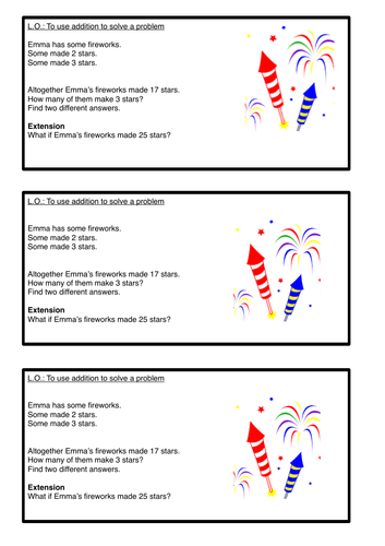 Y1 PROBLEM SOLVING FIREWORKS DIFFERENTIATED