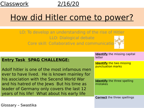 hitler's rise to power essay questions
