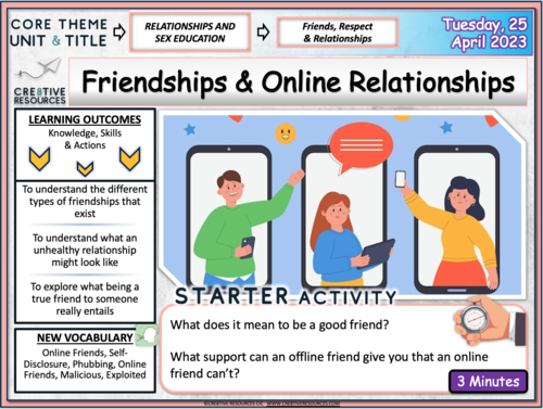 Managing Friends + Friendship - Pshe Lesson 