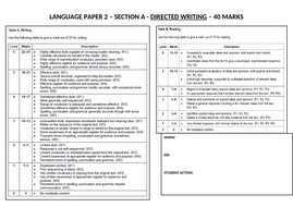 edexcel igcse english language creative writing mark scheme