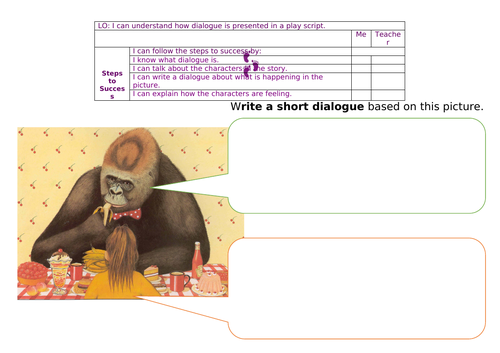 Gorilla_by_Anthony_Browne_planning_sheets_pptlessons | Teaching Resources