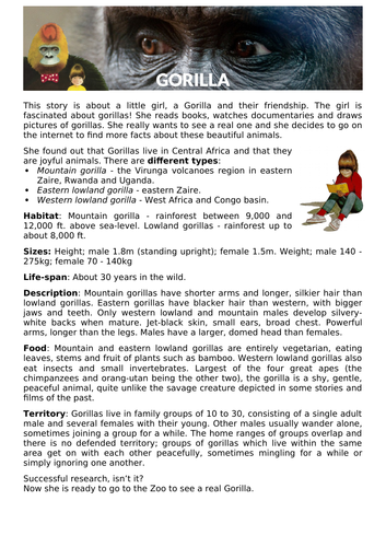 Gorilla_by_Anthony_Browne_planning_sheets_pptlessons | Teaching Resources