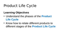 Introduction to Product Life Cycle - GCSE Business Studies-Marketing ...