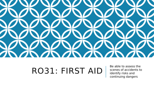 First Aid LO1 & LO2 Health and Social Care RO31 | Teaching Resources