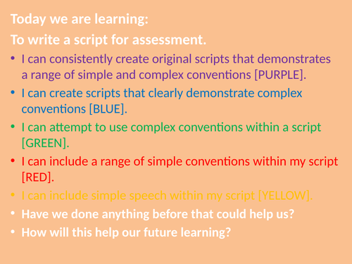 Introduction to Script Writing | Teaching Resources