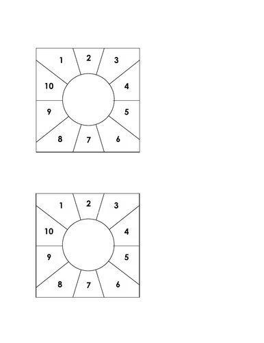 1 - 10 spinner overlays - compatible with numicon