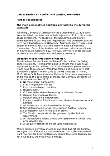 The Treaty of Versailles | Teaching Resources