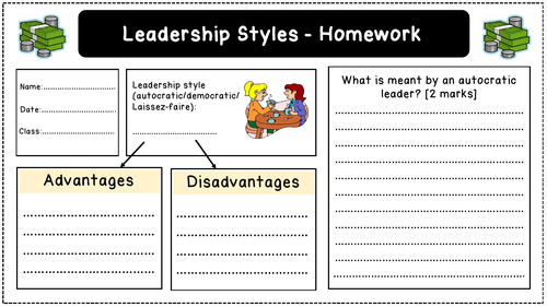 leadership homework assignments