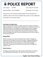 Police report writing scenarios picture