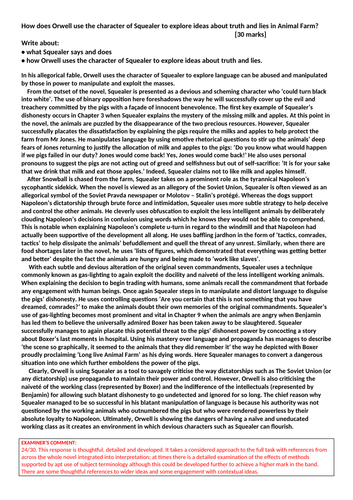 Squealer Animal Farm Lesson With Full Exam Response Teaching Resources