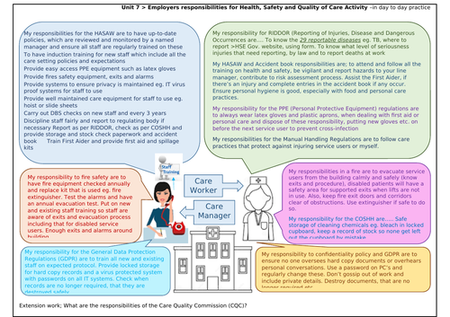 BTEC Level 3 Health and Social Care; Unit 7 Principles of Safe Practice ...